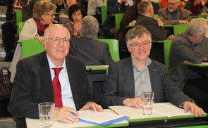 Denkanstoßgeber Prof. Ladenthin (Bonn) und Prof. Schelkshorn (Wien) beim Linzer Forum Religionspädagogik